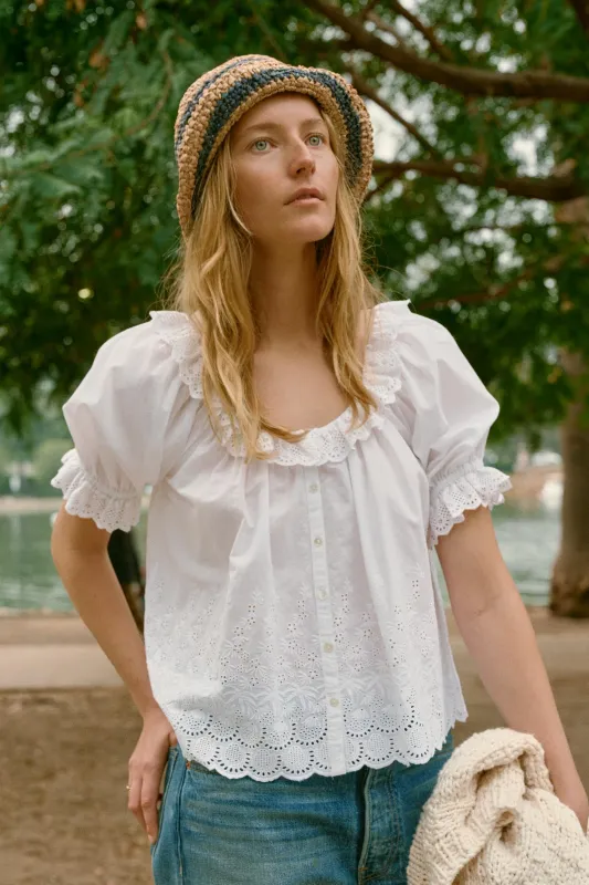 The Valentina Blouse | Alabaster sold by Christy Dawn