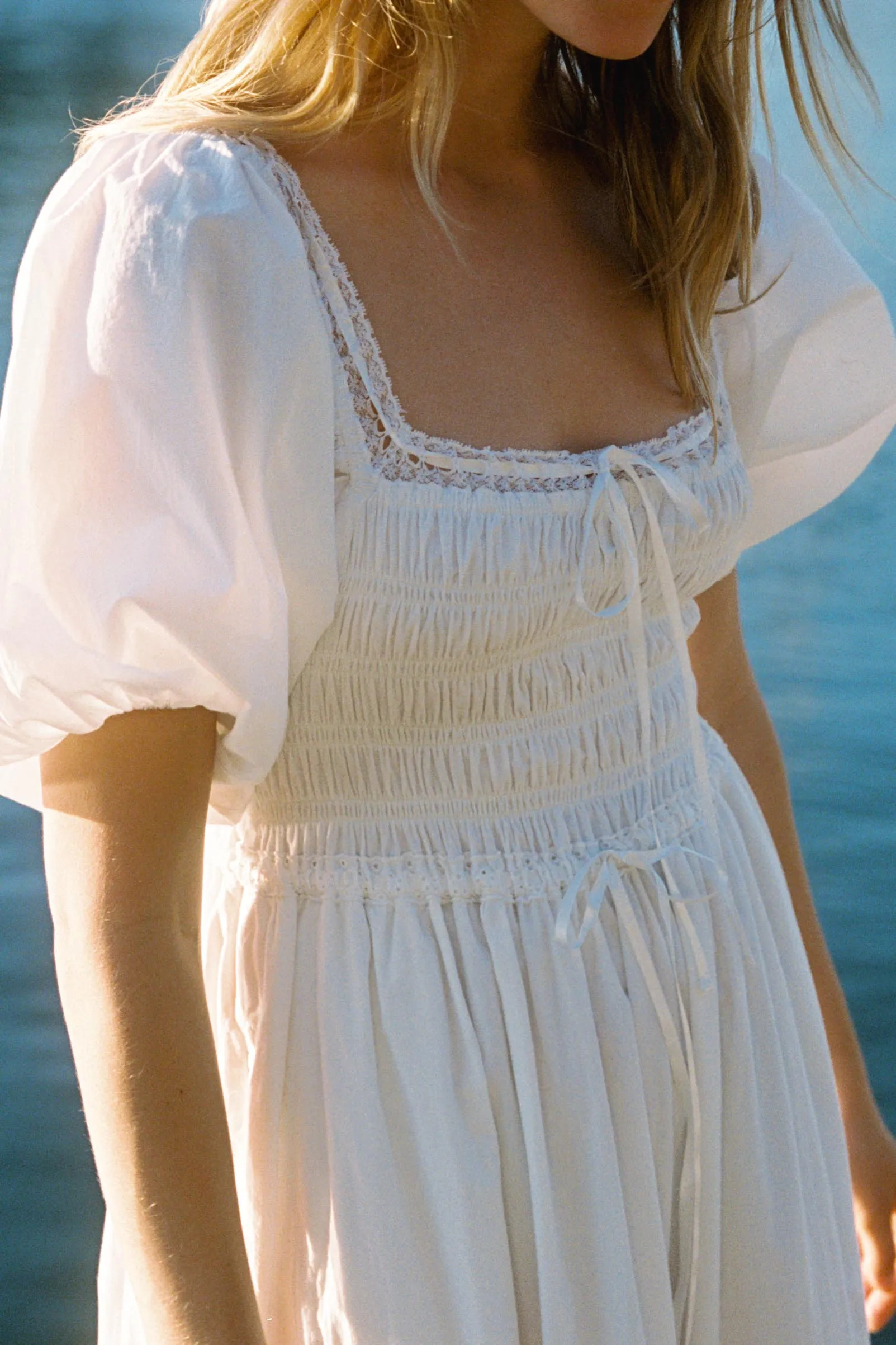 The Ricarda Dress Petites | Alabaster sold by Christy Dawn