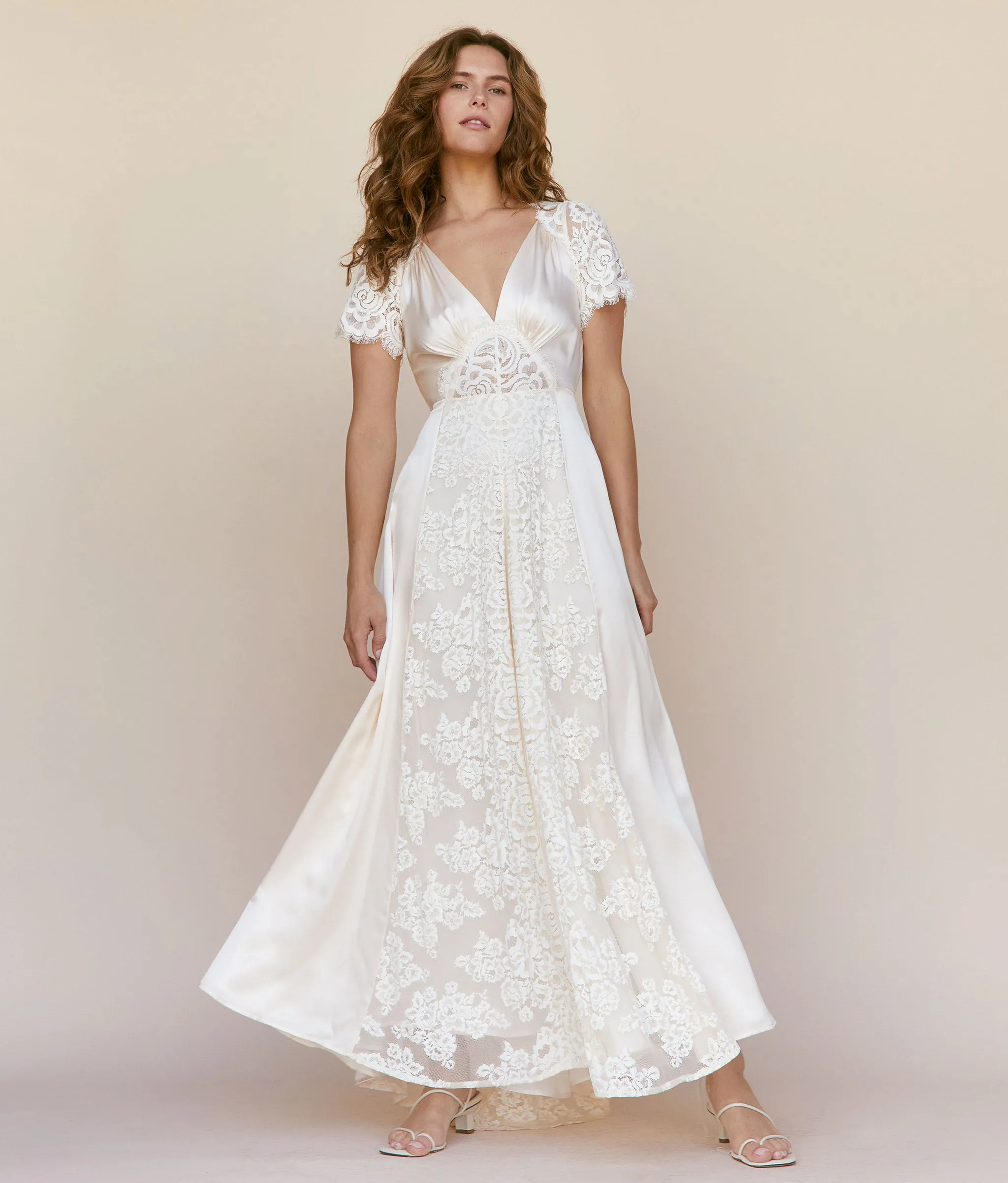 The Fitzgerald Dress | Pearl Silk sold by Christy Dawn