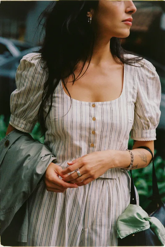 The Fannee Blouse | Dusk Stripe made by Christy Dawn