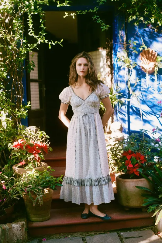 The Matilde Dress Petites | Dotted Plaid made by Christy Dawn