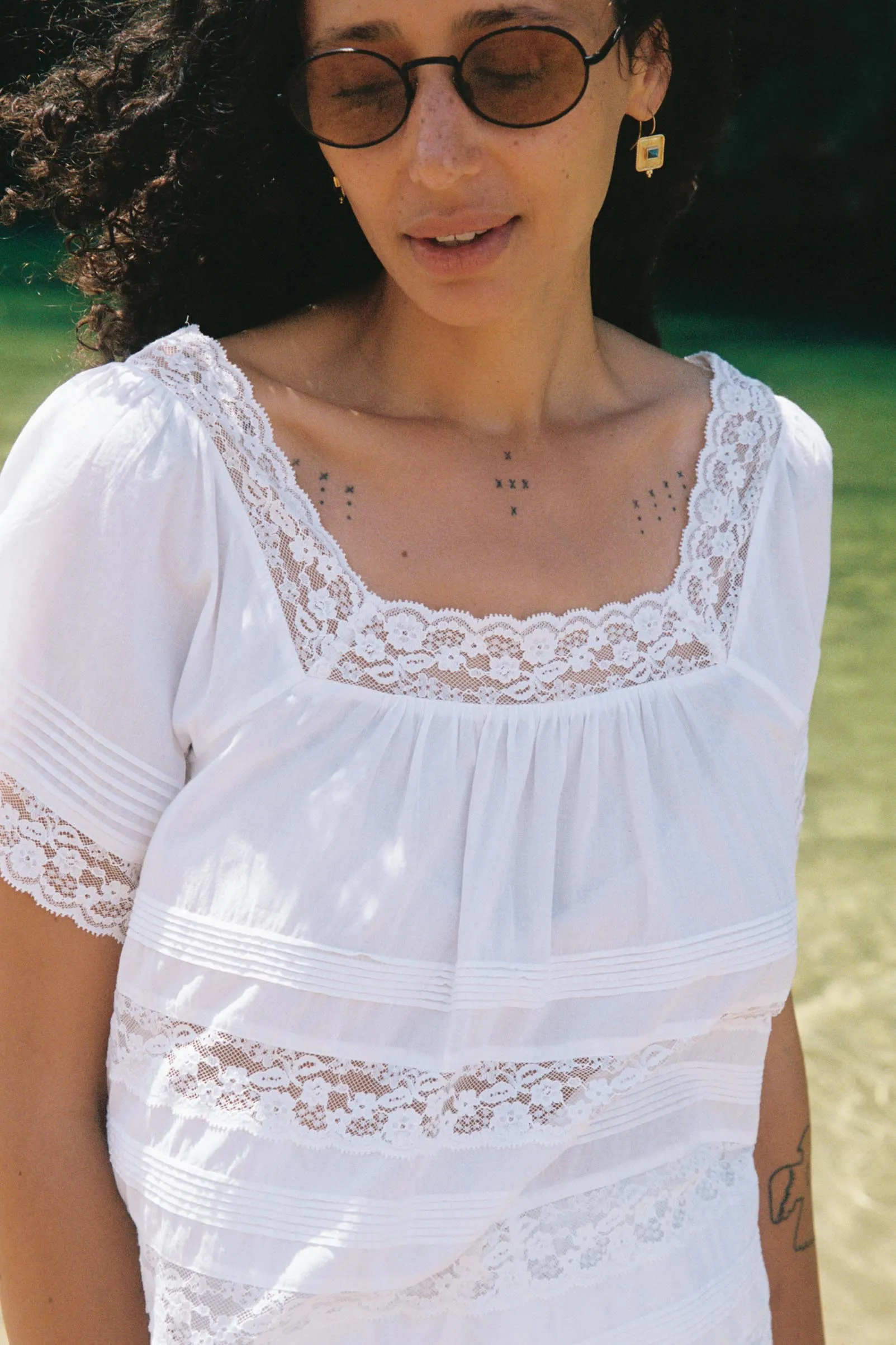 The Marlene Top | Alabaster sold by Christy Dawn product image thumbnail 3
