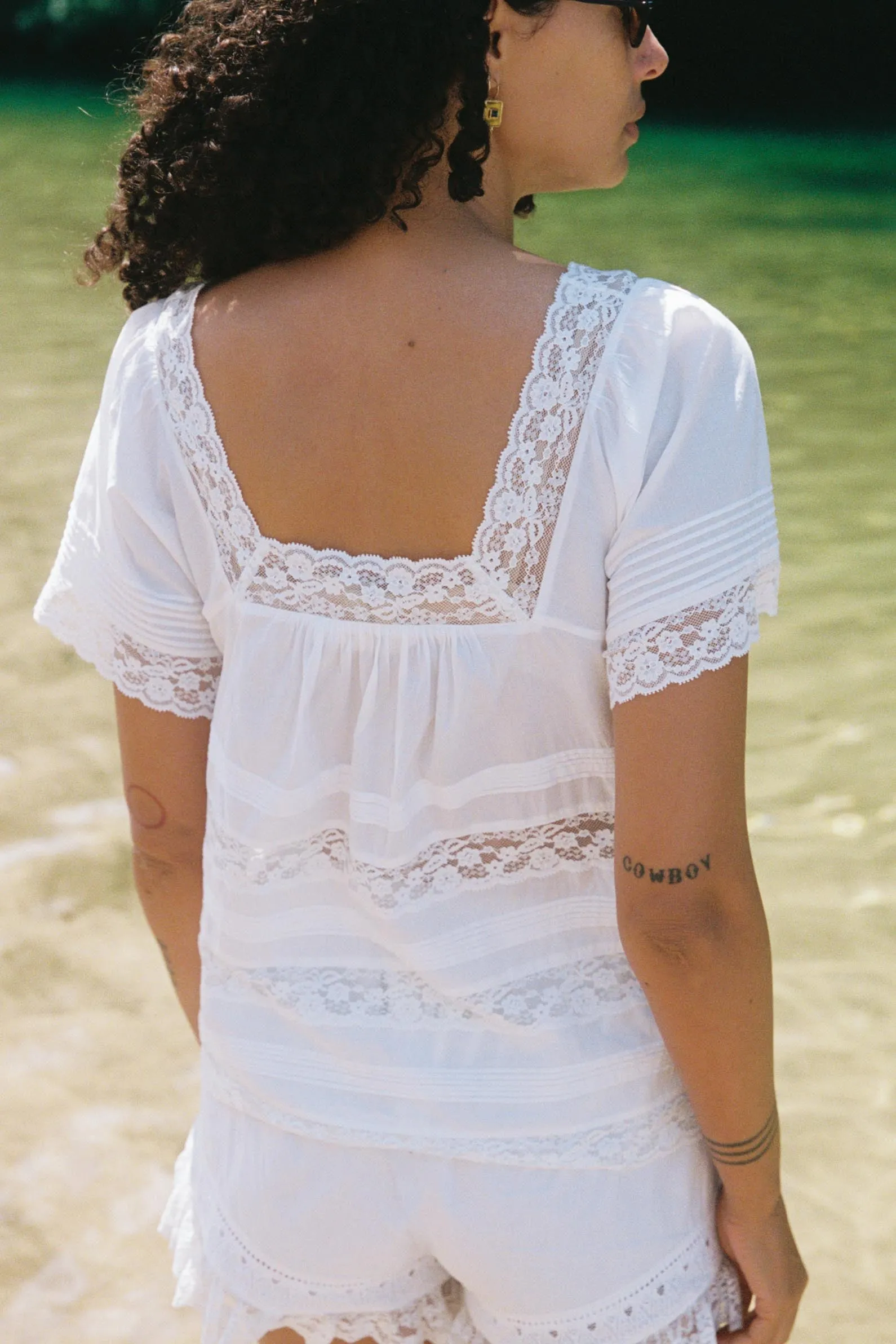 The Marlene Top | Alabaster sold by Christy Dawn product image thumbnail 2