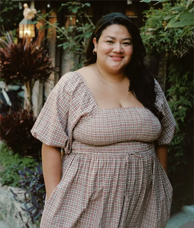 The Katrina Dress Extended | Ruby Plaid sold by Christy Dawn