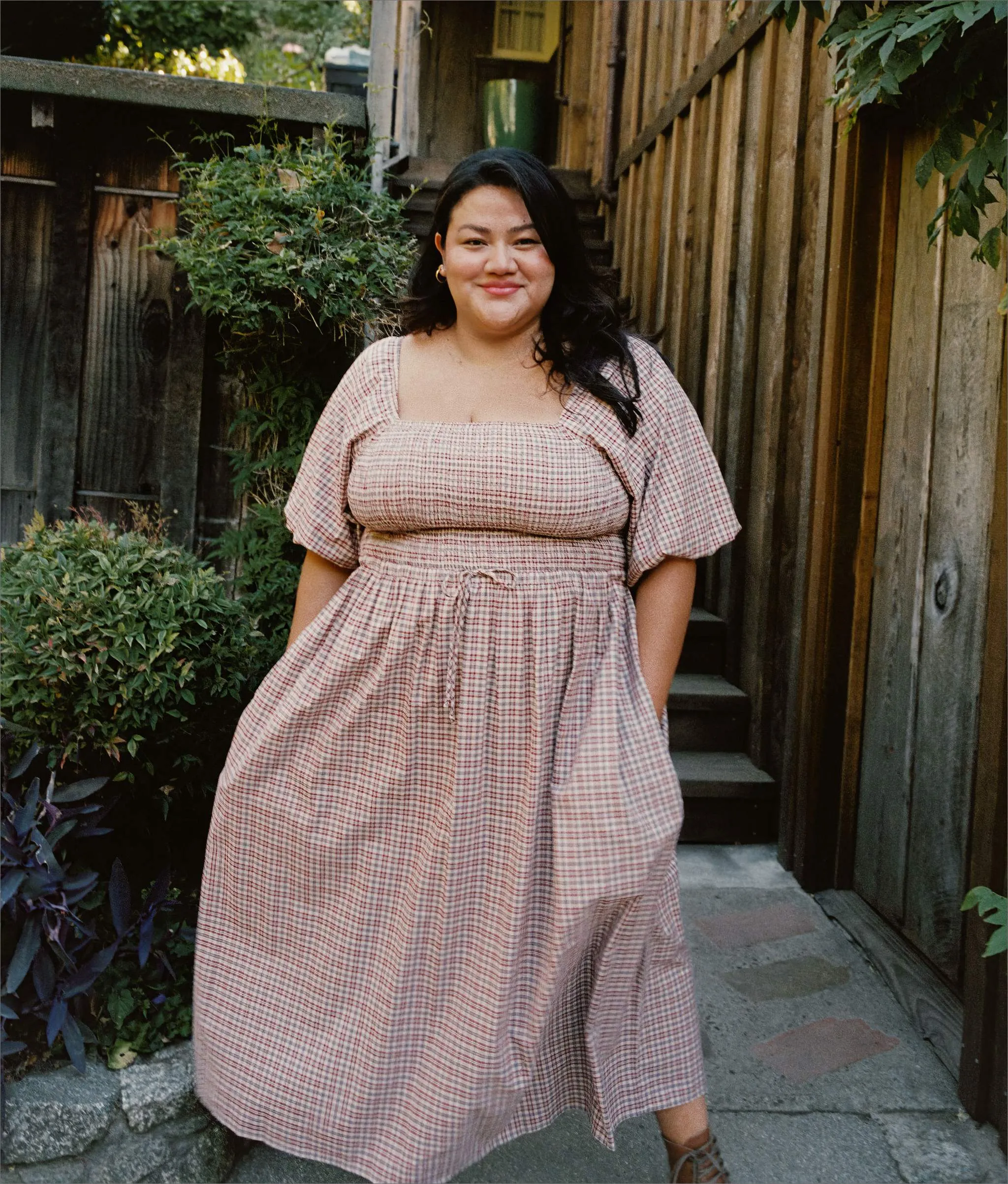 The Katrina Dress Extended | Ruby Plaid sold by Christy Dawn product image thumbnail 3