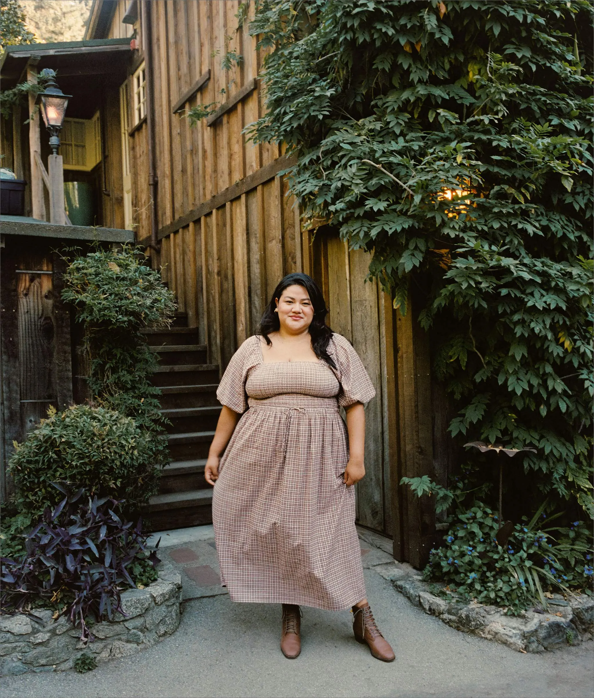 The Katrina Dress Extended | Ruby Plaid sold by Christy Dawn product image thumbnail 2