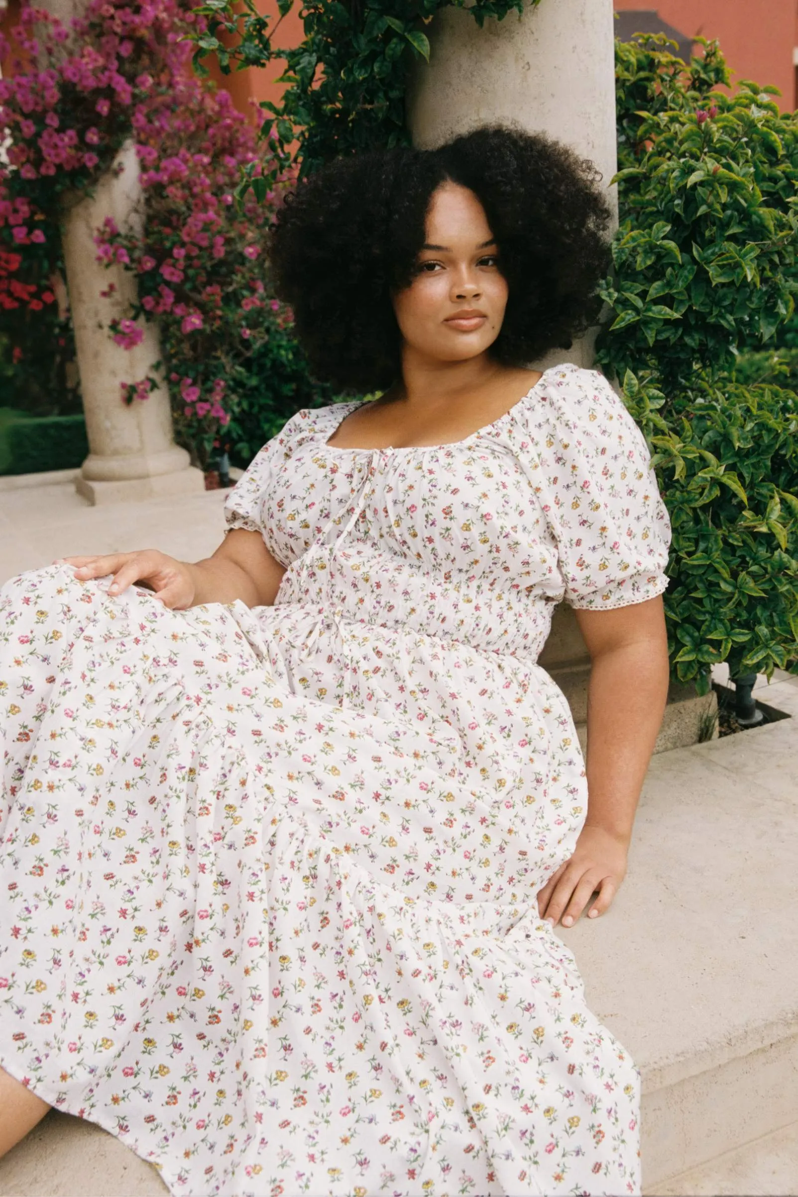 The Brynne Dress Extended | Cream Garden sold by Christy Dawn