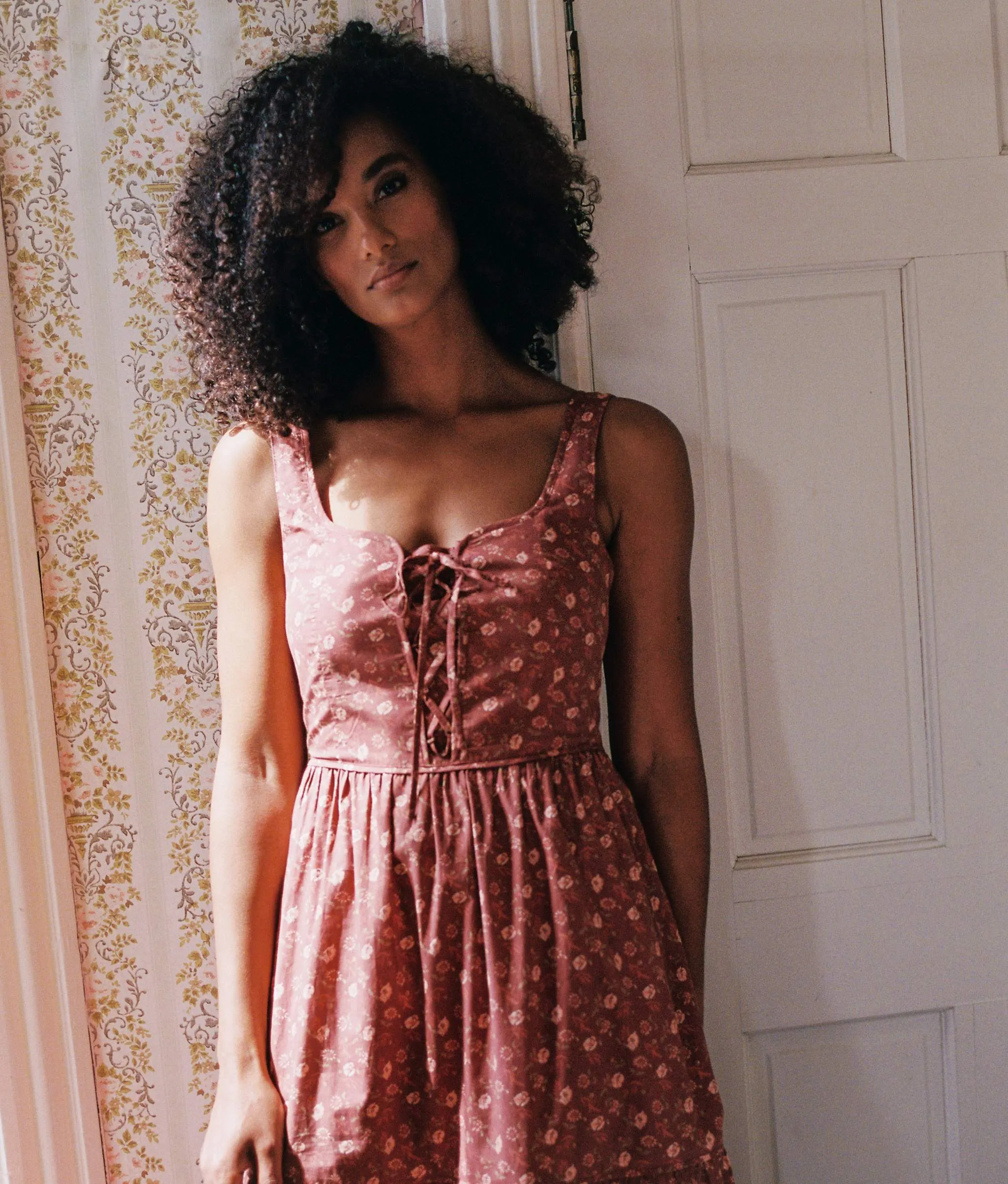 The Adele Dress | Oat Straw Red sold by Christy Dawn product image thumbnail 2