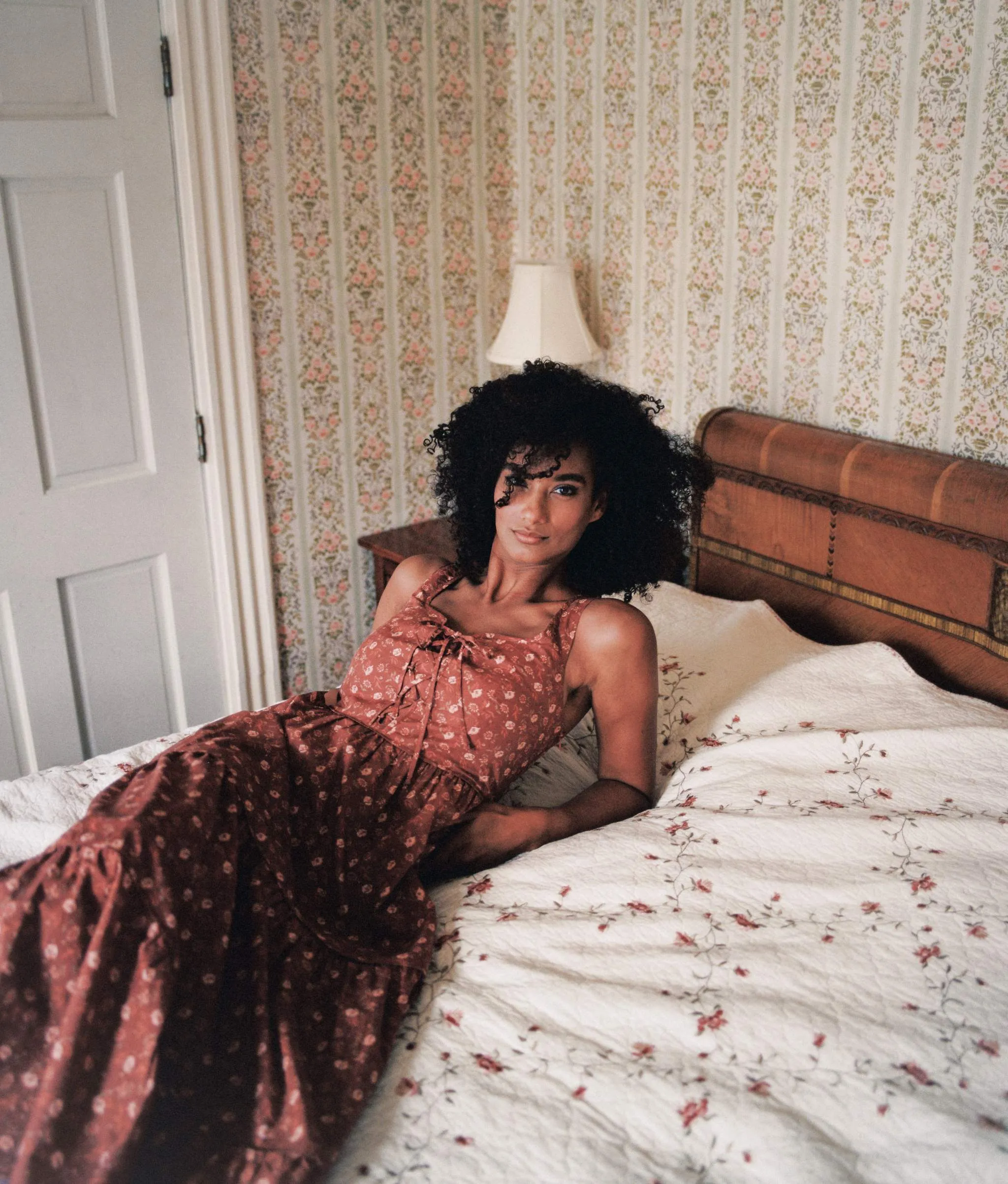 The Adele Dress | Oat Straw Red sold by Christy Dawn product image thumbnail 4