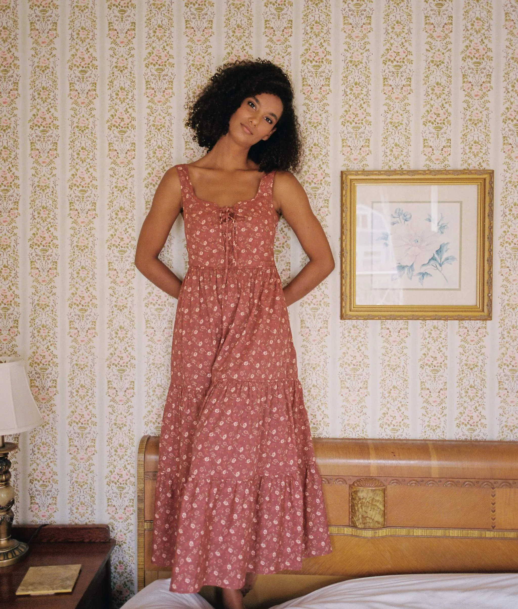 The Adele Dress | Oat Straw Red sold by Christy Dawn product image thumbnail 3