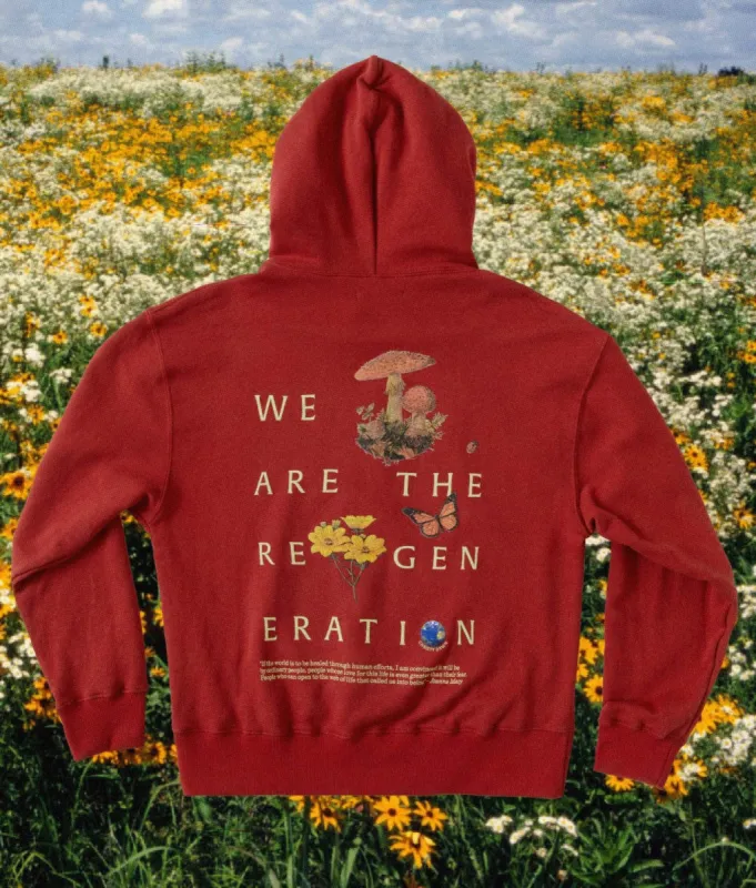 Regeneration Hoodie | Red sold by Christy Dawn