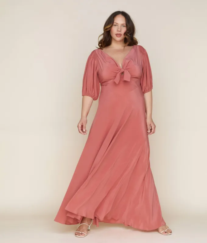 The Honey Dress | Dusty Rose Silk sold by Christy Dawn