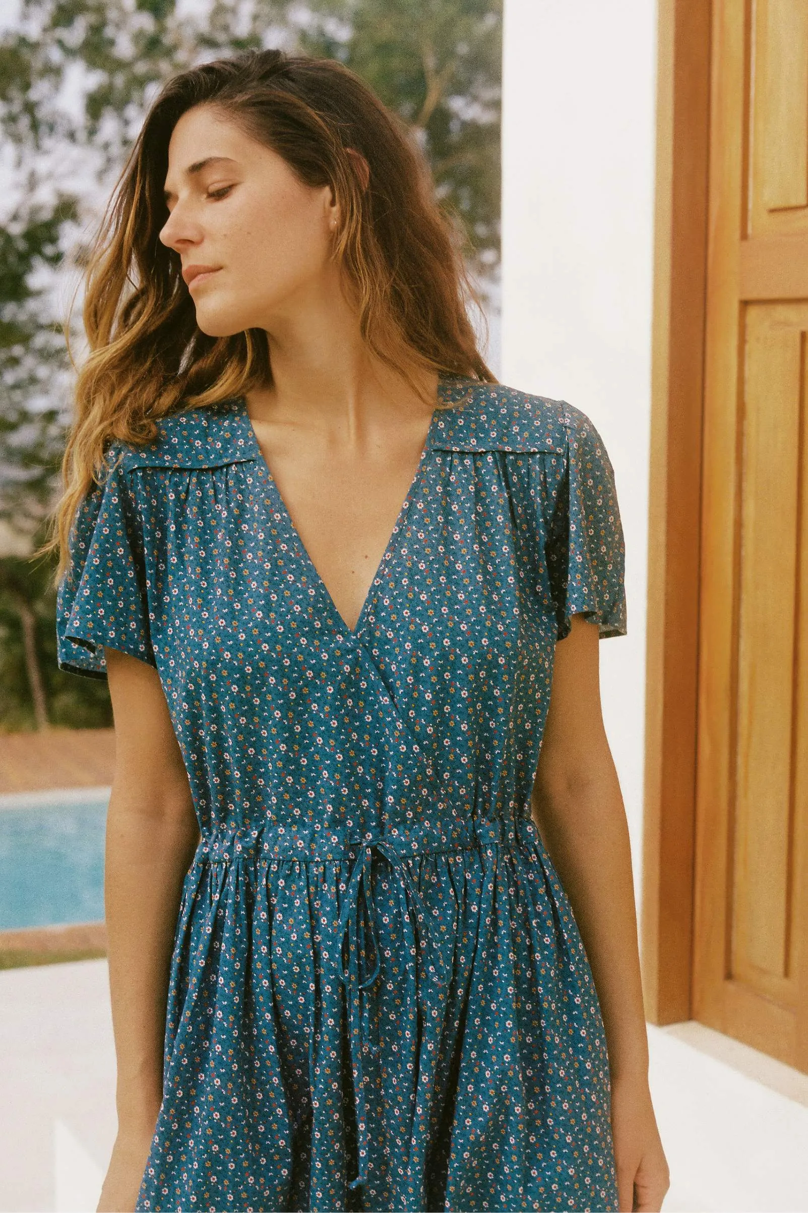 The Dawn Dress Petites | Essence Blue sold by Christy Dawn product image thumbnail 3