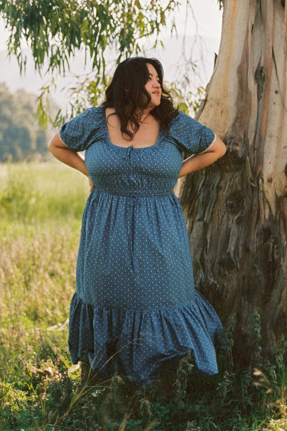 The Brynne Dress Extended | Essence Blue sold by Christy Dawn
