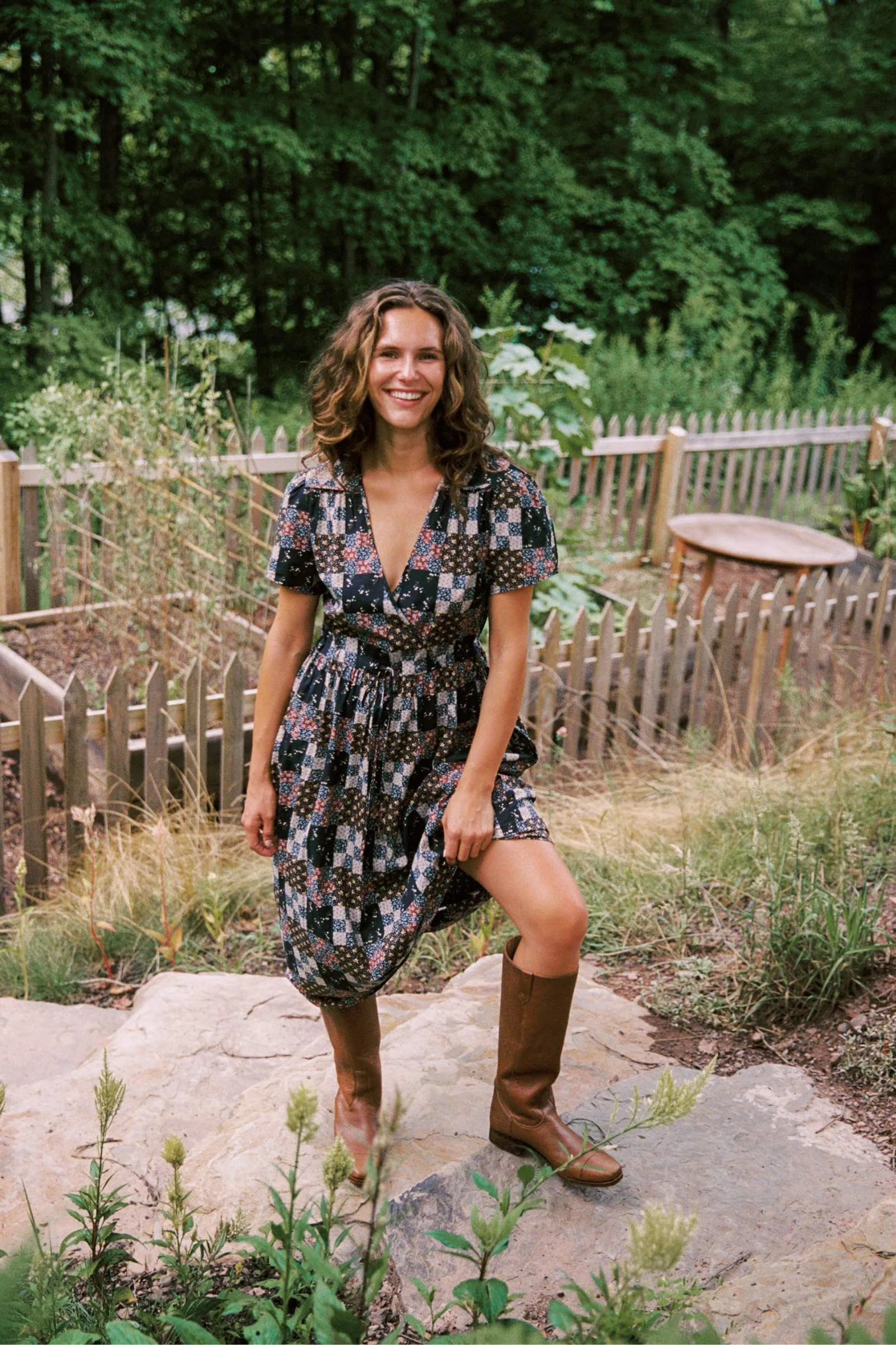 The Dawn Dress Petites | Harvest Patchwork sold by Christy Dawn