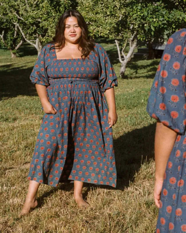 The Katrina Dress Extended | Indigo Sunflower sold by Christy Dawn