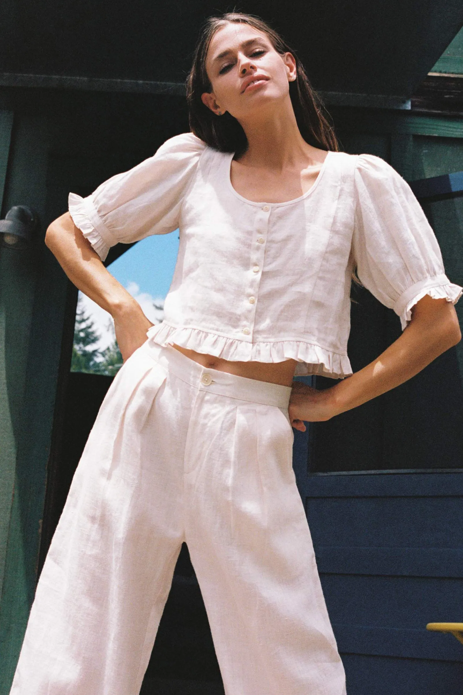 The Asa Pant | Pearl Linen sold by Christy Dawn product image thumbnail 5