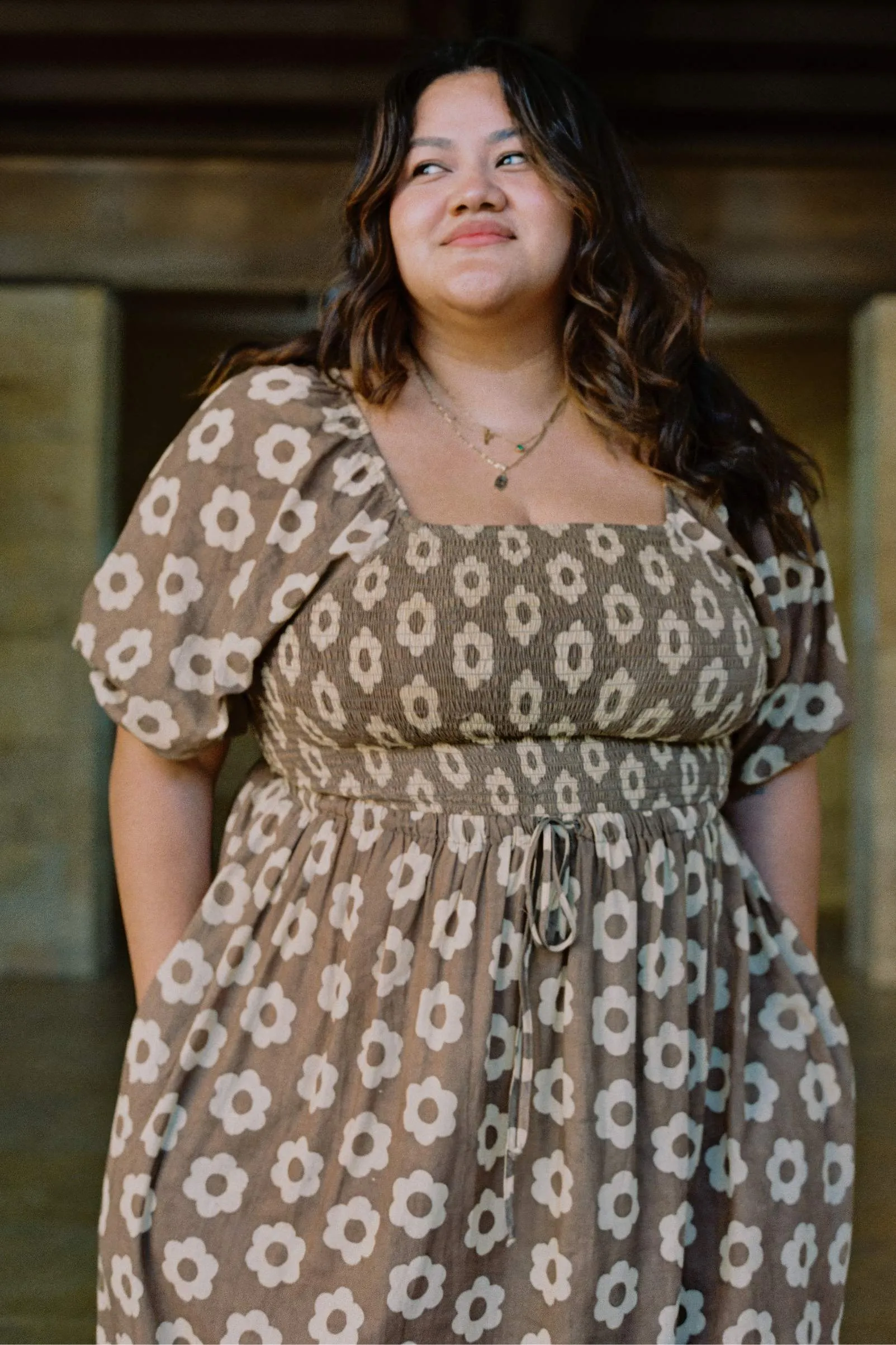 The Katrina Dress Extended | Mocha Daisy sold by Christy Dawn product image thumbnail 2