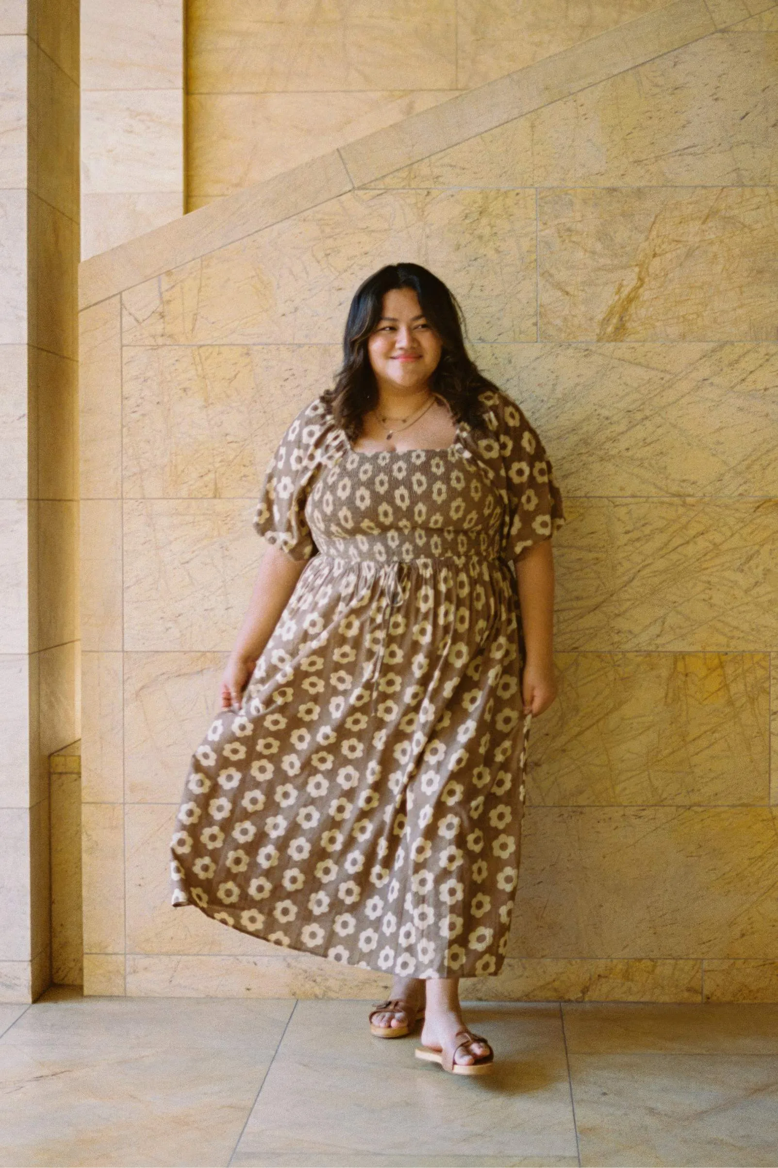 The Katrina Dress Extended | Mocha Daisy sold by Christy Dawn product image thumbnail 5