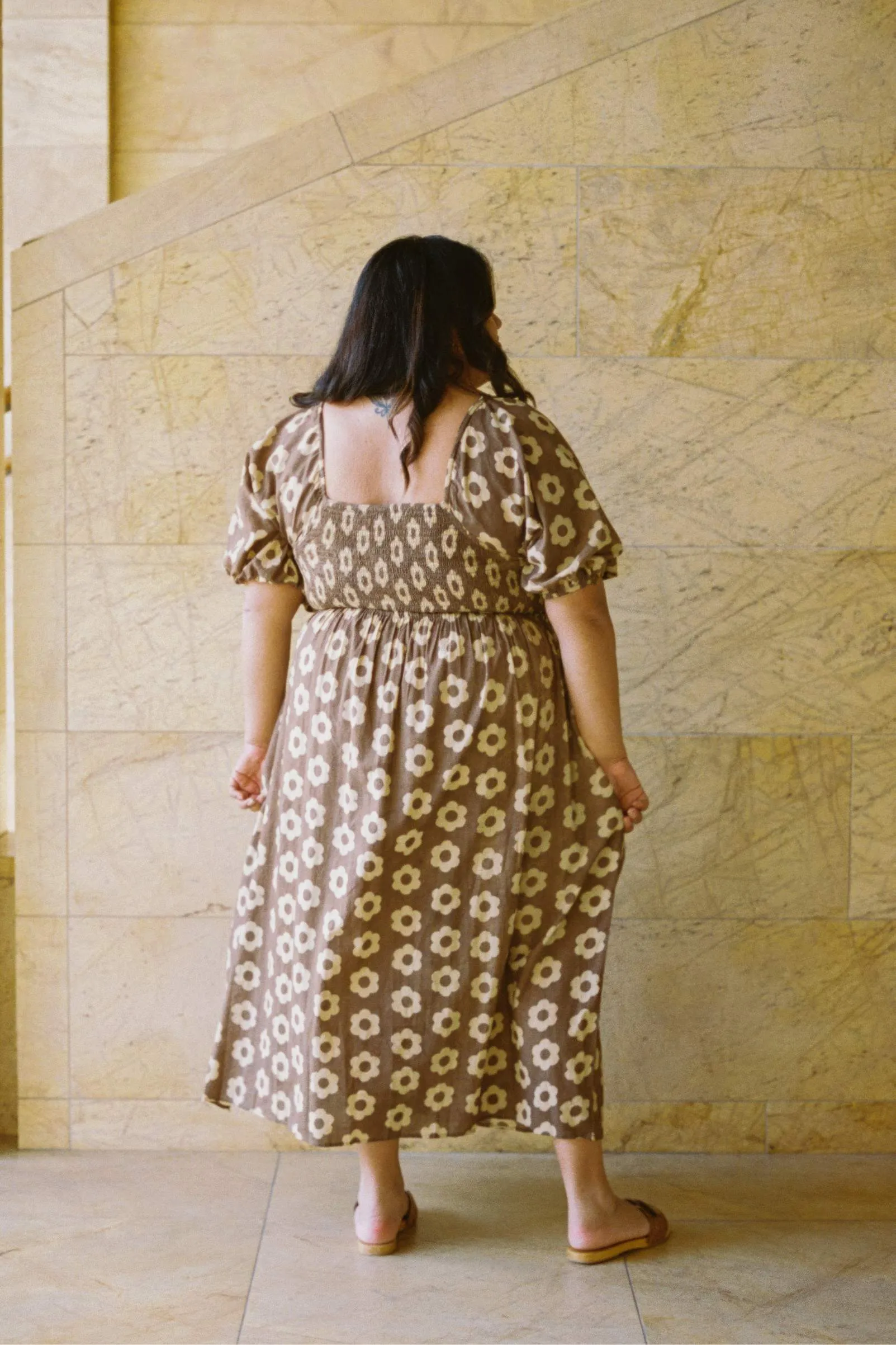 The Katrina Dress Extended | Mocha Daisy sold by Christy Dawn product image thumbnail 3