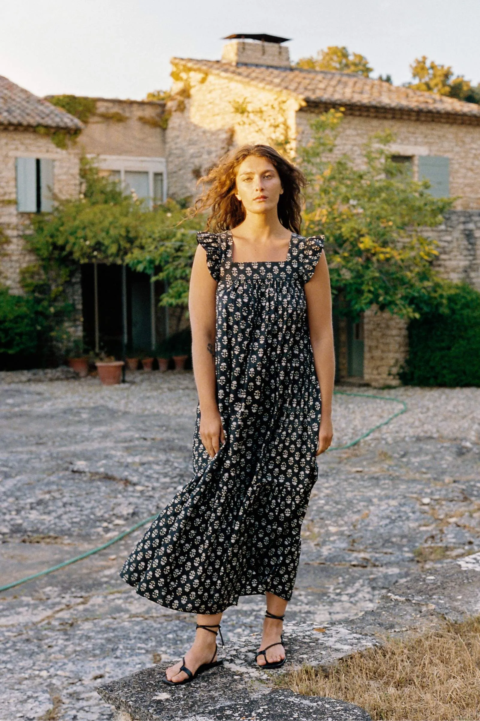 The Benny Dress | Night Sunflower sold by Christy Dawn