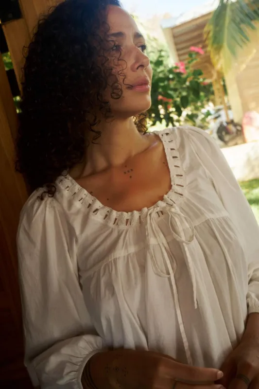 The Cale Blouse | Pearl sold by Christy Dawn