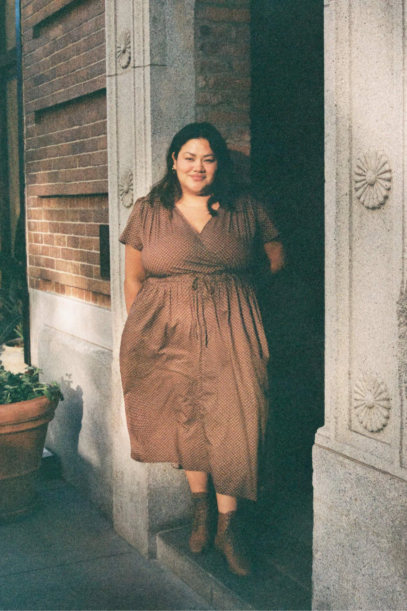 The Dawn Dress Extended | Geo Ditsy Hickory sold by Christy Dawn product image thumbnail 3