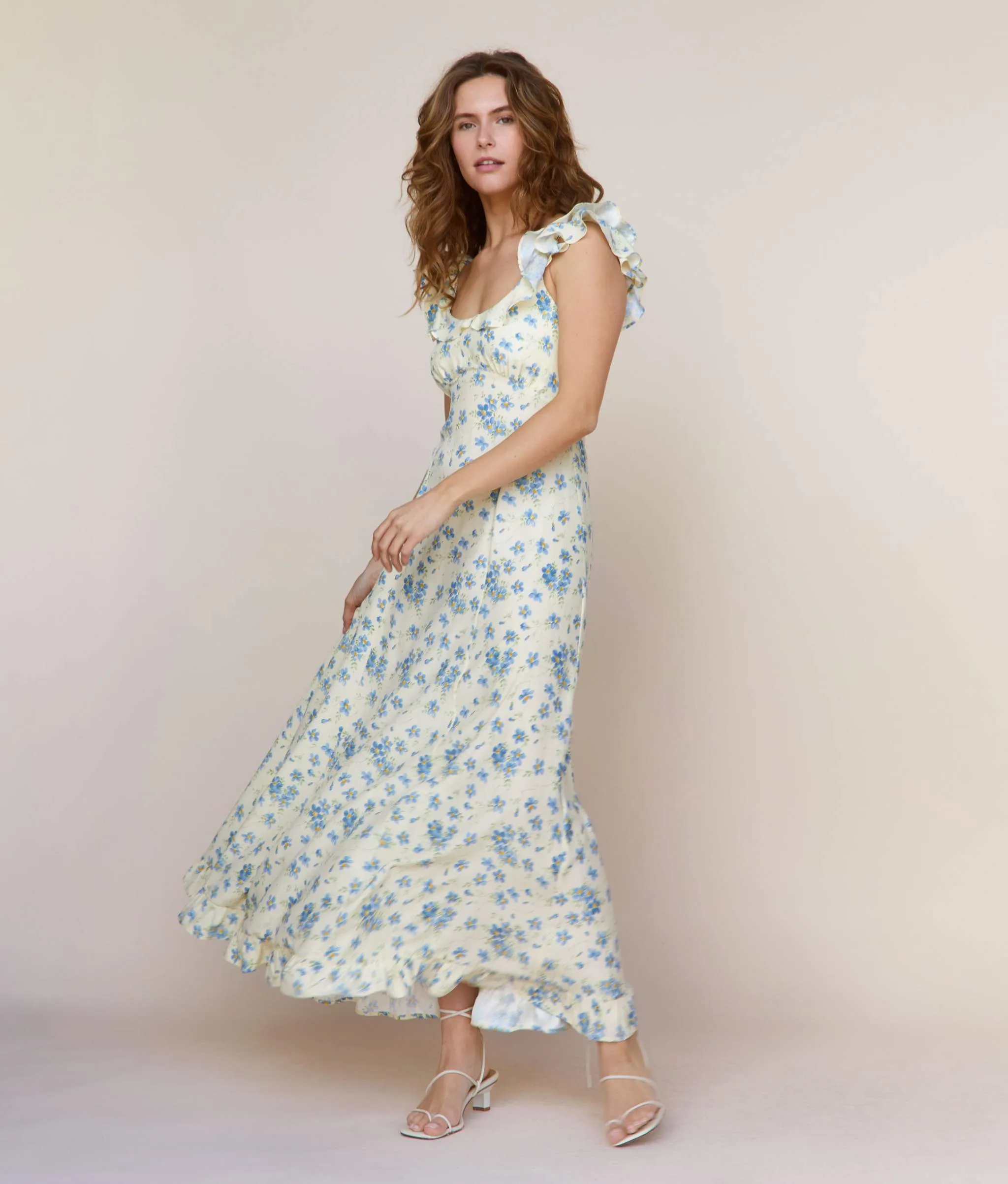 The Helina Dress | Lilies in Bloom Silk sold by Christy Dawn product image thumbnail 5