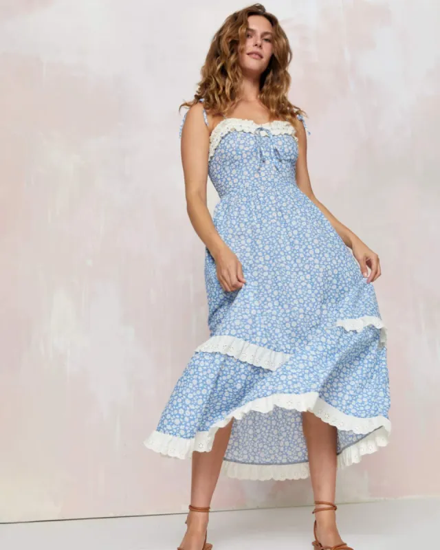 The Emma Dress | Blue Calendula sold by Christy Dawn