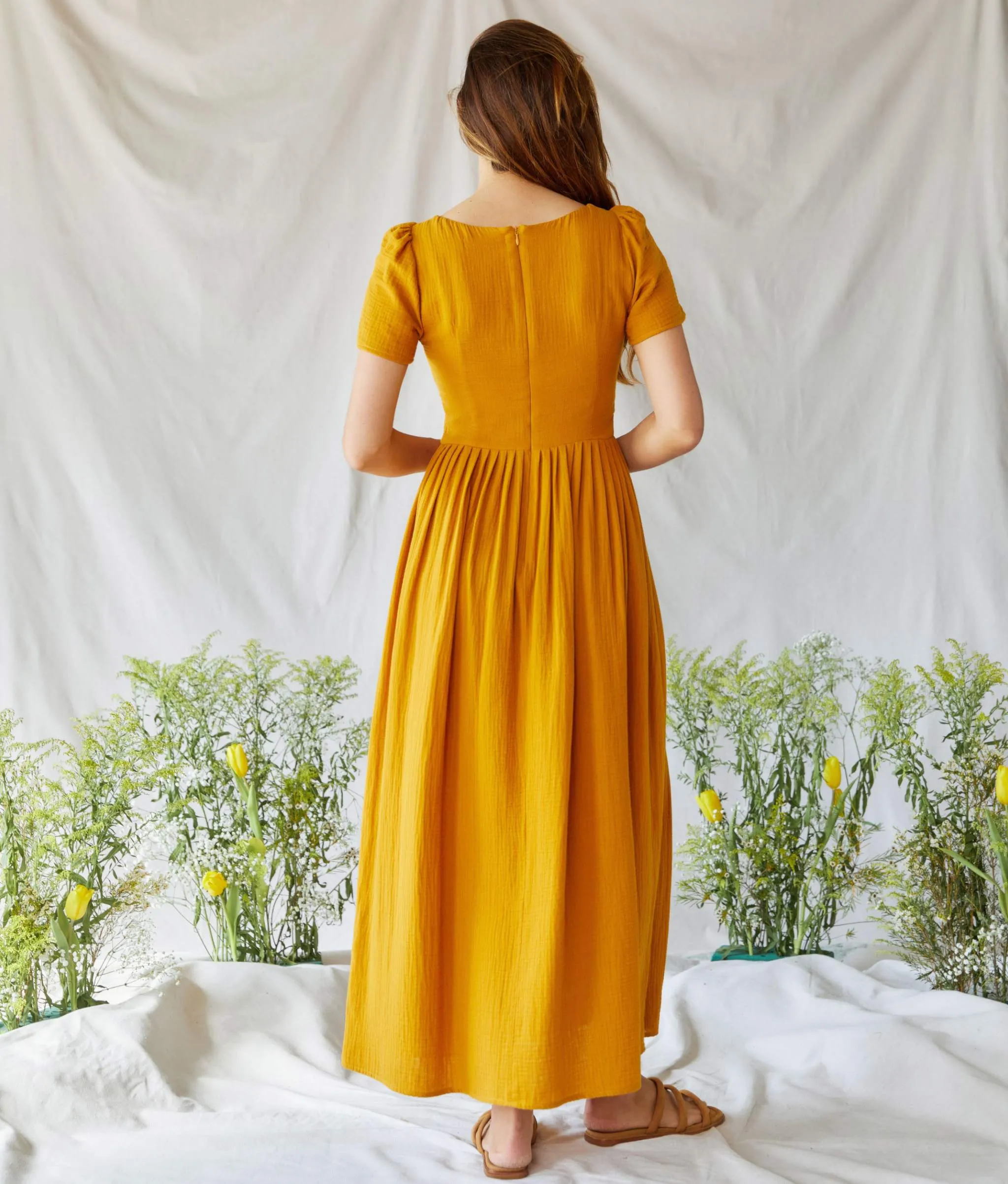 The Scarlet Dress | Mustard Gauze sold by Christy Dawn product image thumbnail 5