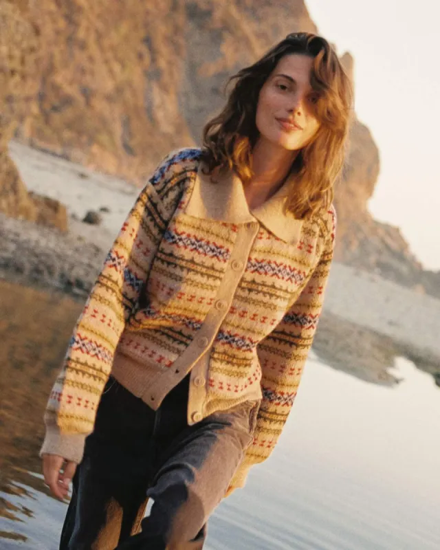 The Richard Cardigan | Fair Isle Oak sold by Christy Dawn
