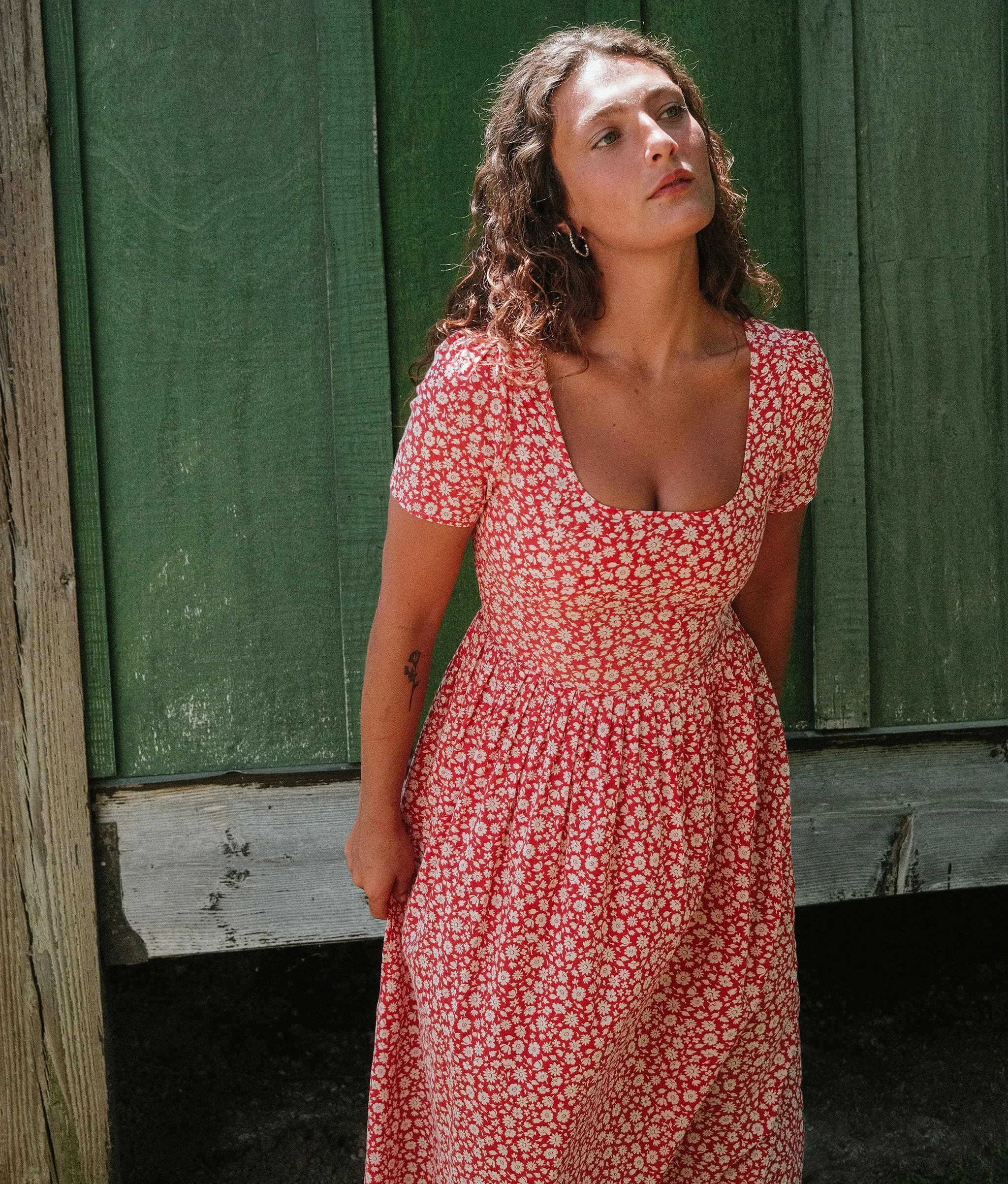 The Scarlet Dress Petites | Crimson Calendula sold by Christy Dawn product image thumbnail 4