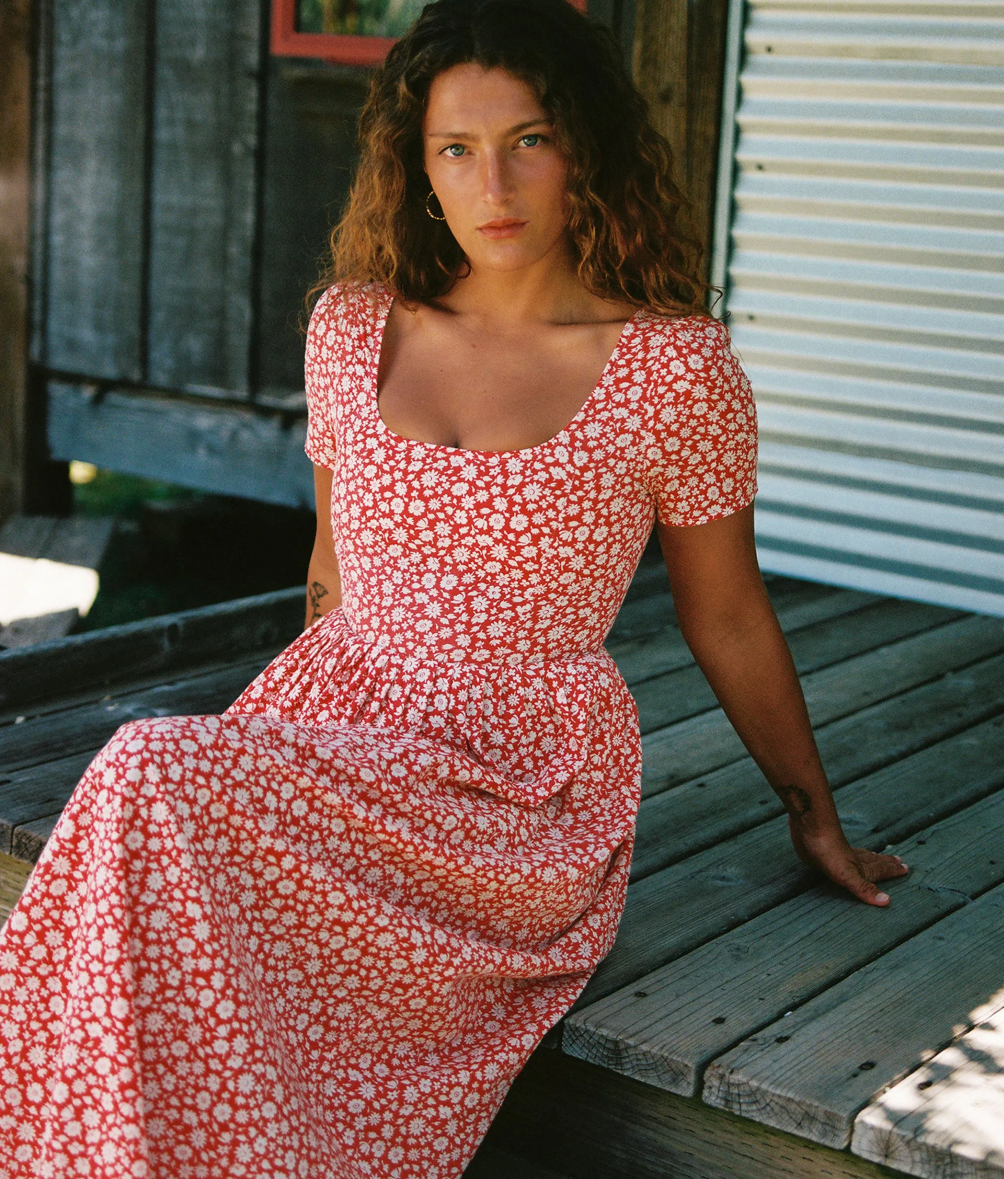 The Scarlet Dress Petites | Crimson Calendula sold by Christy Dawn product image thumbnail 5