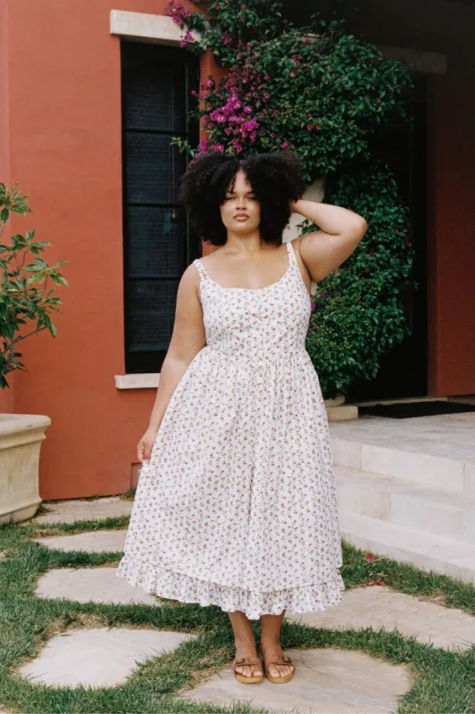 The Nicks Dress Extended | Cream Garden sold by Christy Dawn