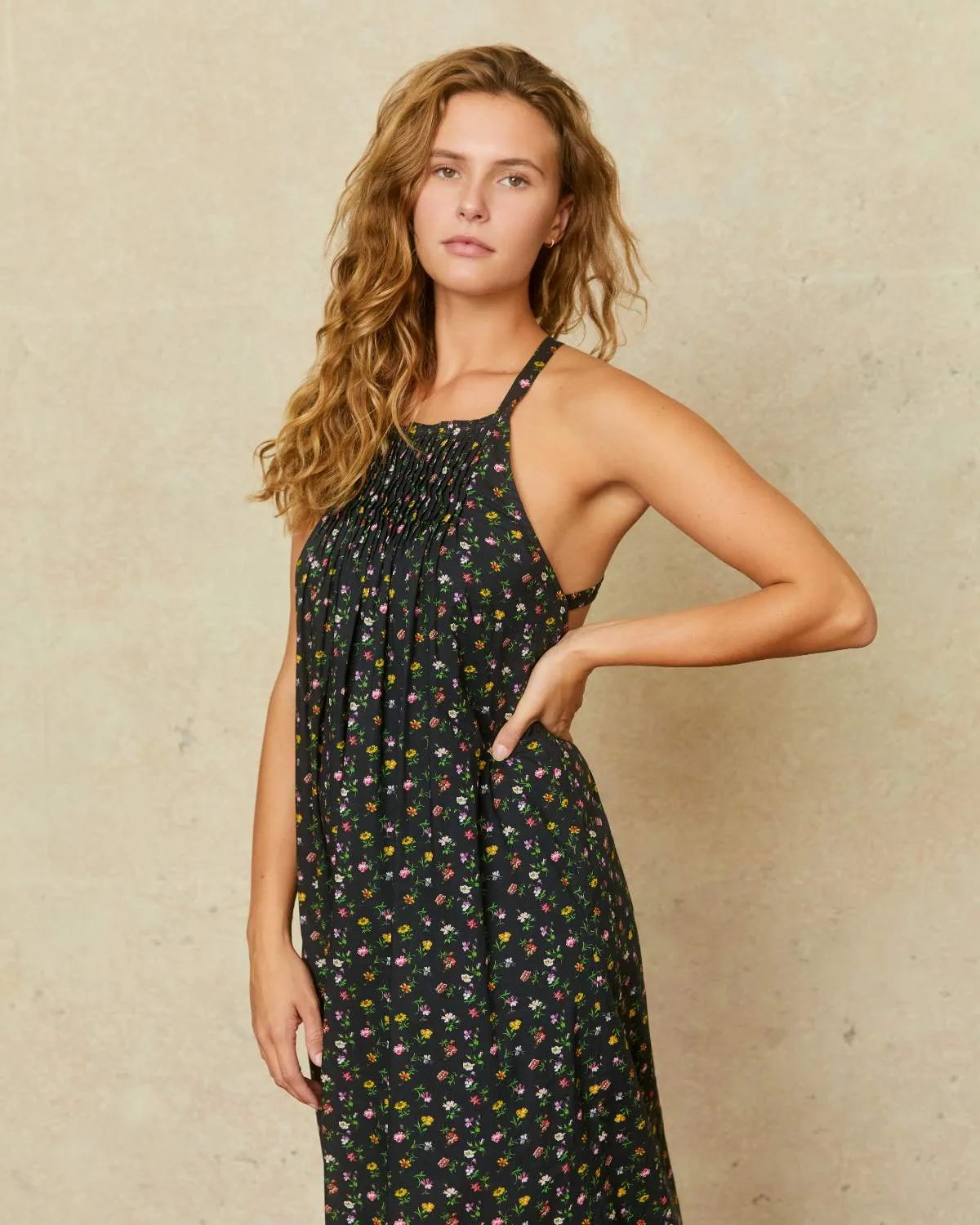 The Sabine Dress | Night Garden sold by Christy Dawn