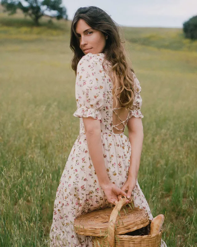 The Amalia Dress | Cream Garden sold by Christy Dawn