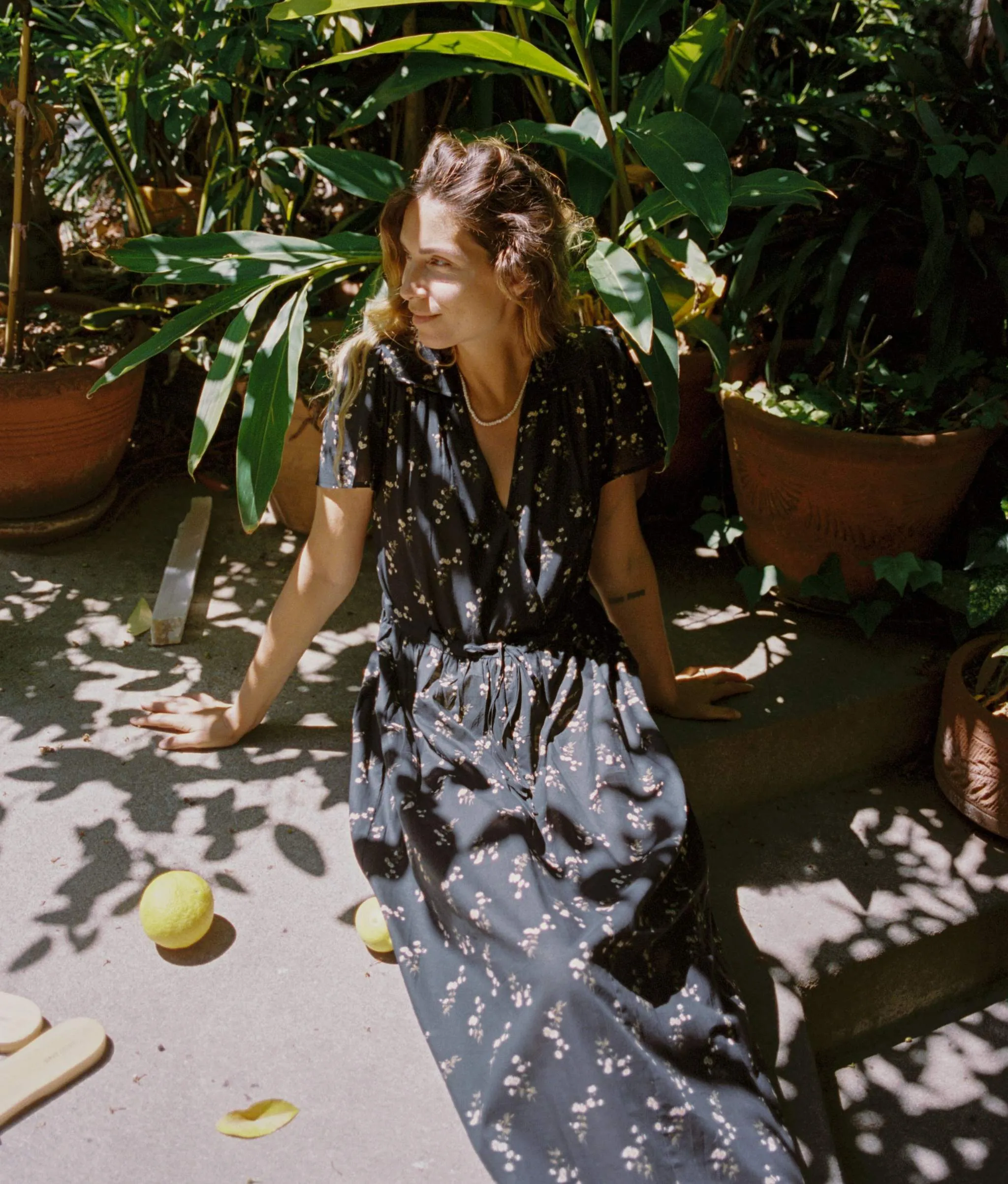 The Dawn Dress Petites | Noir Dancing Chamomile sold by Christy Dawn product image thumbnail 4