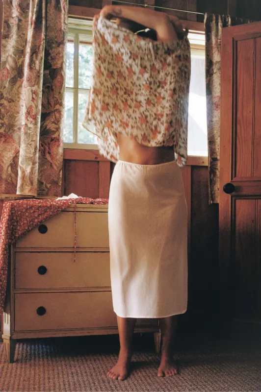 The Livia Skirt Slip | Ivory sold by Christy Dawn