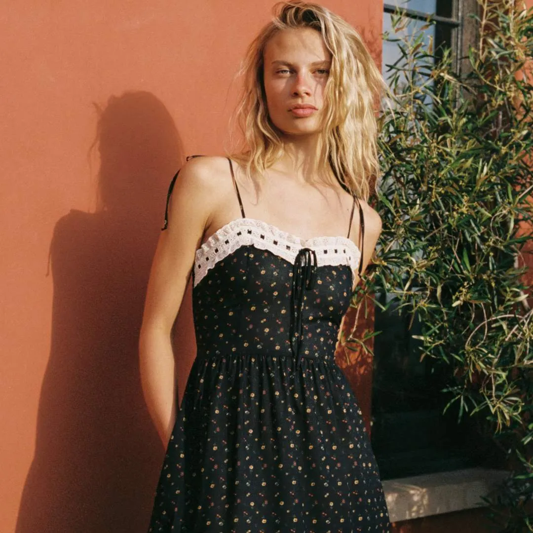 The Emma Dress | Black Aster Garden sold by Christy Dawn product image thumbnail 3