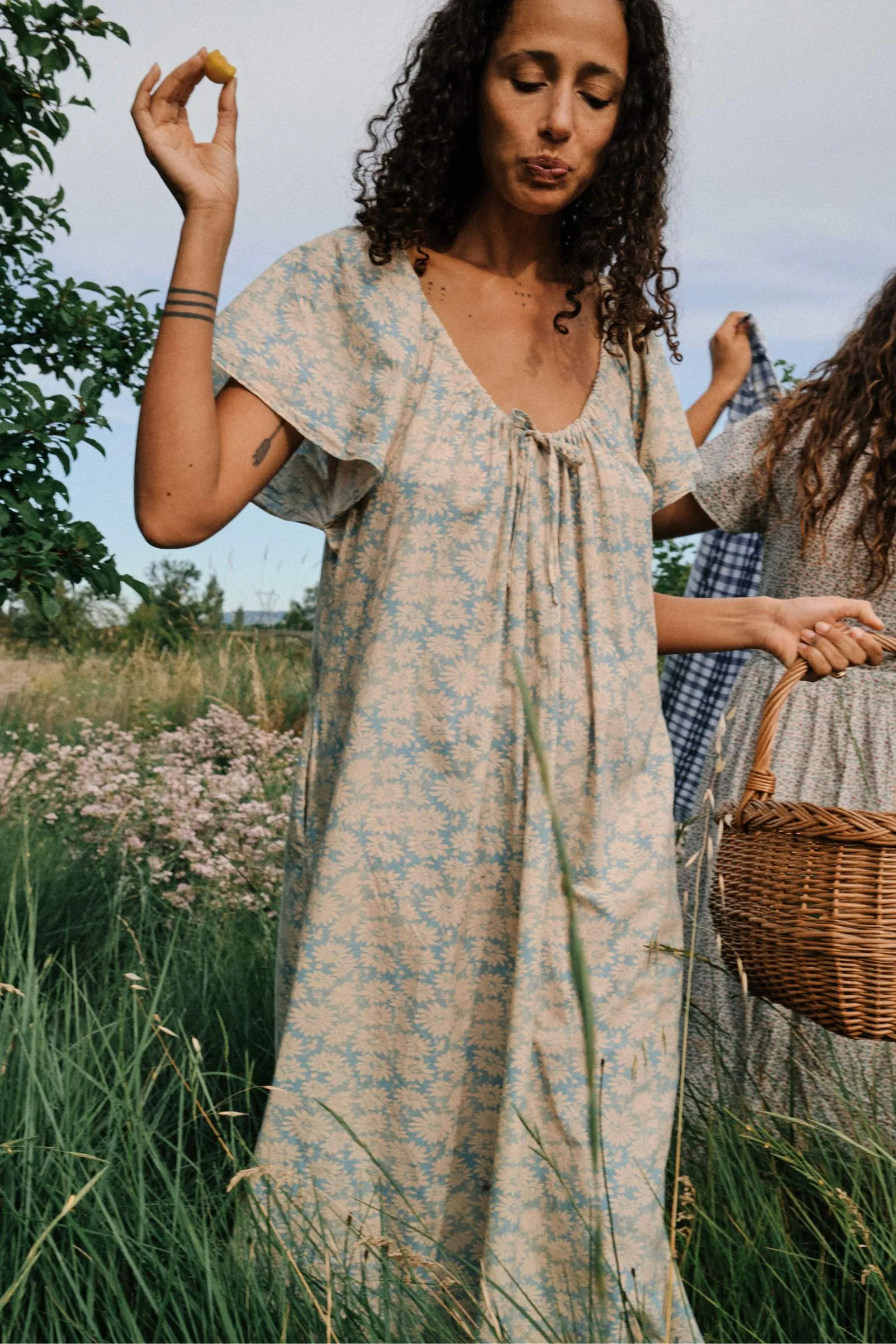 sachin and babi light blue dress French Connection Ambre Embroidered Floral Sleeve Dress, Black/Pink main image 0