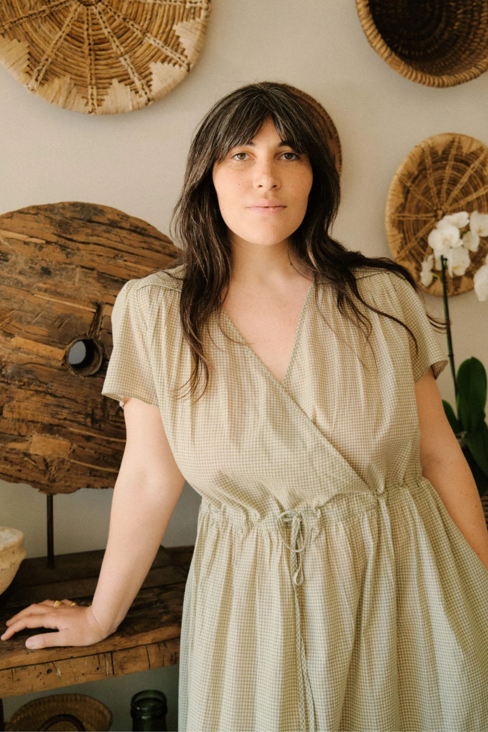 The Dawn Dress Extended | Honeydew Gingham sold by Christy Dawn