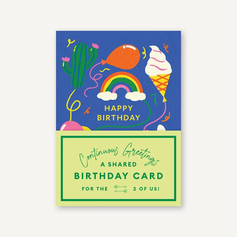 Continuous Greetings: A Shared Birthday Card for the Two of Us sold by Chronicle Books