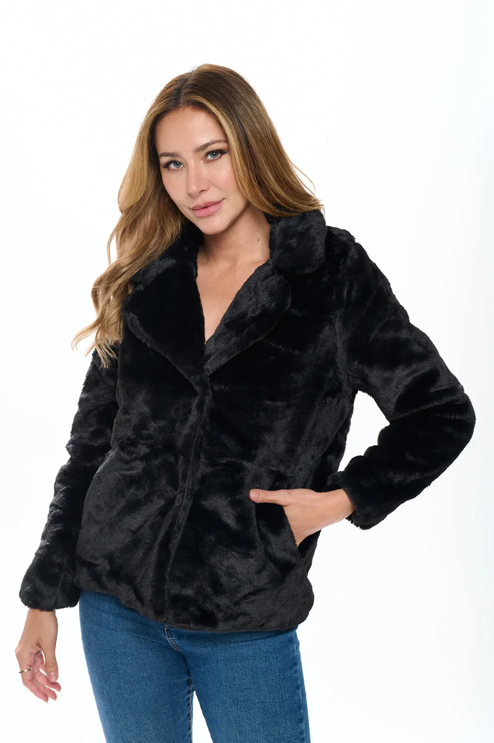 Ci Sono Plush Faux Fur Jacket sold by Ci Sono product image thumbnail 5