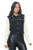 Ci Sono Pearl-Embellished Denim Vest sold by Ci Sono