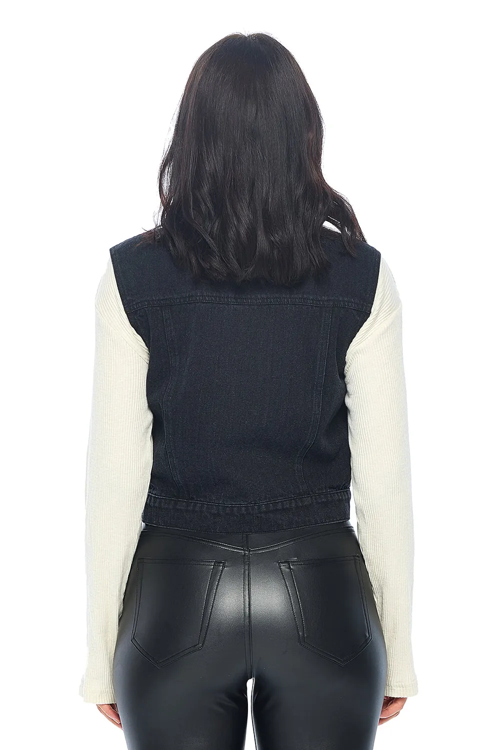 Ci Sono Pearl-Embellished Denim Vest sold by Ci Sono product image thumbnail 5