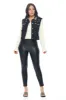 Ci Sono Pearl-Embellished Denim Vest sold by Ci Sono
