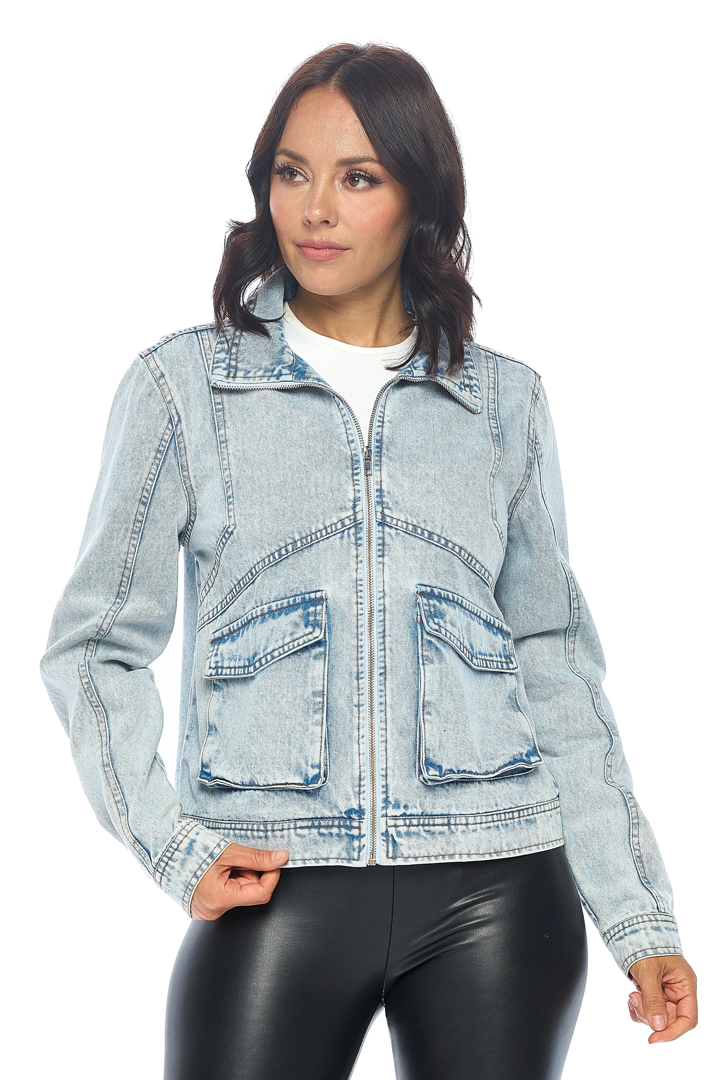 Ci Sono Casual Denim Jacket with Pockets sold by Ci Sono product image thumbnail 2