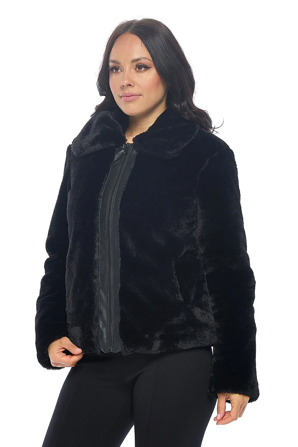 Ci Sono Cozy Chic Faux Fur Jacket sold by Ci Sono product image thumbnail 4