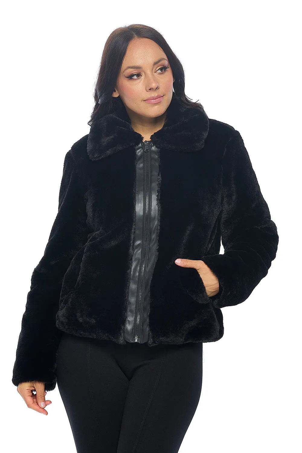 Ci Sono Cozy Chic Faux Fur Jacket sold by Ci Sono product image thumbnail 3