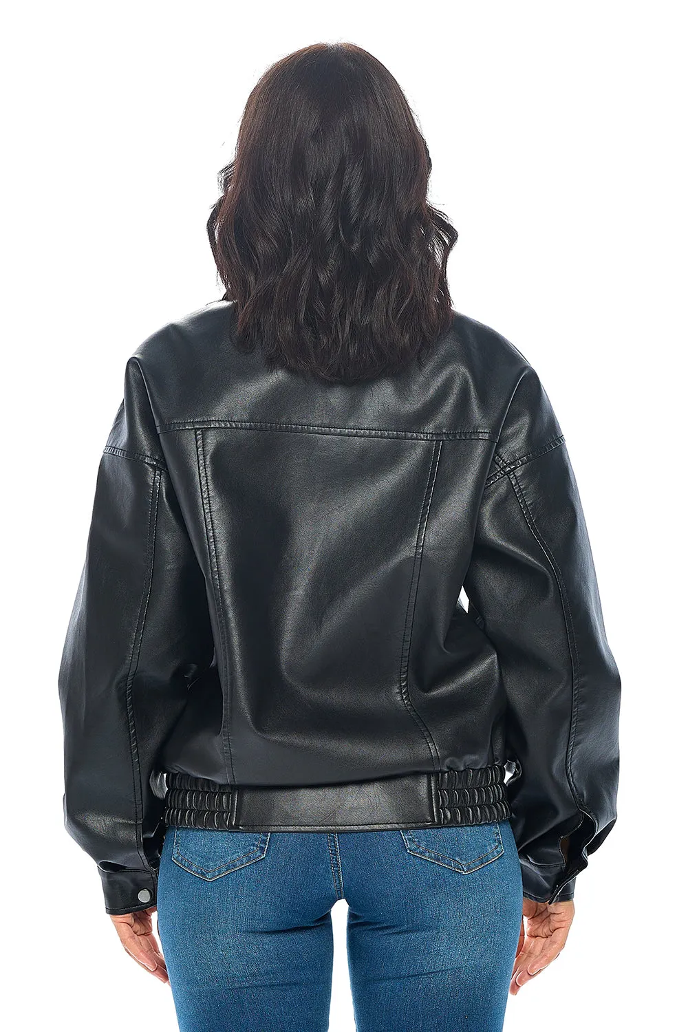 CI Sono Edgy Faux Leather Jacket sold by Ci Sono product image thumbnail 5